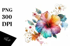 Watercolor Luxury Flower Love Splash Clipart Product Image 1