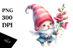 Cute Small Baby Dragon with Snapdragon PNG Product Image 1