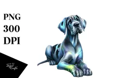 Vibrant Great Dane Christmas PNG Product Image 1