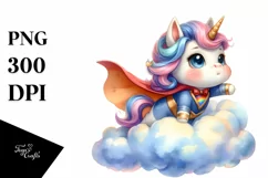 Baby Unicorn Hero Pose | Sublimation | Clipart Product Image 1