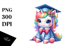 Colorful Baby Unicorn PNG Product Image 1