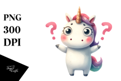 Expressive Funny Unicorn PNG Product Image 1