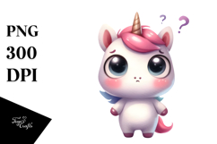 Expressive Funny Unicorn PNG Product Image 1