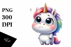 Expressive Funny Unicorn PNG Product Image 3