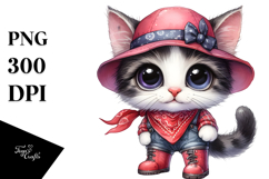 Proud Cat in Rain Boots | Sublimation | Clipart Product Image 1