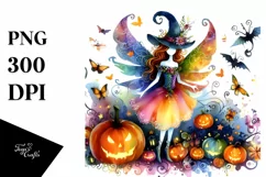 Vibrant Drawing Fairy Halloween | Clipart Product Image 3
