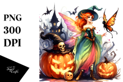 Vibrant Drawing Fairy Halloween | Clipart Product Image 1