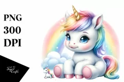 Cute Baby Unicorn | Sublimation | Clipart Product Image 3
