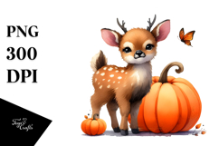 Vibrant Drawing Cute Baby Elk | Clipart Product Image 1