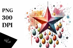 Star Sketches, Watercolor PNG Product Image 1