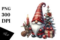 Detailed Christmas Gnome, PNG Product Image 3