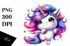 Vibrant Baby Unicorn PNG Product Image 3