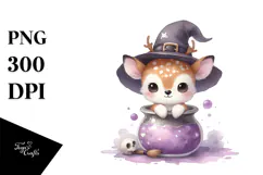Baby Deer Popping Out of Witch Potion Product Image 1