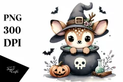 Baby Deer Popping Out of Witch Potion Product Image 1