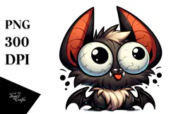Cartoony Bat with Sass PNG Product Image 1