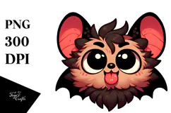 Cartoony Bat with Sass PNG Product Image 1
