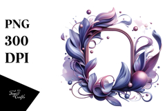 Glossy Violet Flower PNG Product Image 1