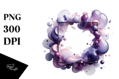 Glossy Violet Flower PNG Product Image 1