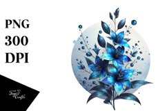 Glossy Lobelia Watercolor Clipart Product Image 3