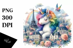 Scenic Baby Unicorn PNG Product Image 3