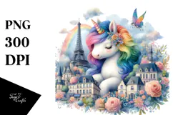 Scenic Baby Unicorn PNG Product Image 1