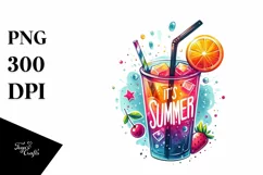 Juicy Cold Drink It's Summer PNG Product Image 3