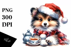 Shetland Sheepdog in Winter, High-Res PNG Product Image 3