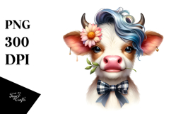 Graceful Cow with Steampunk Style PNG Product Image 1