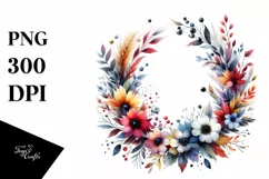 Wild Flowers Watercolor Clipart Product Image 1