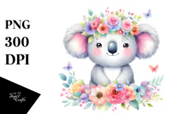Pastel Koala with Flower Crown, 20 oz Tumbler Product Image 1