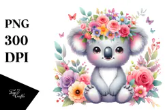 Pastel Koala with Flower Crown, 20 oz Tumbler Product Image 1