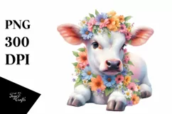 Colorful Baby Cow with Flower Garland Product Image 3