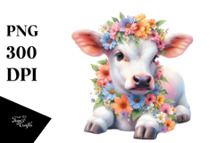 Colorful Baby Cow with Flower Garland Product Image 1