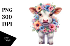 Colorful Baby Cow with Flower Garland Product Image 1