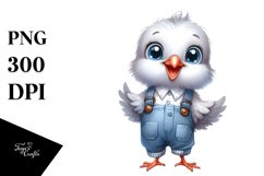 Standing Excited Baby Dove Clipart Product Image 1