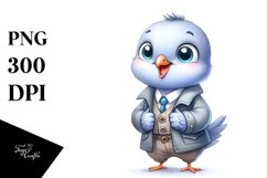 Standing Excited Baby Dove Clipart Product Image 3