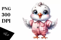 Standing Excited Baby Dove Clipart Product Image 3
