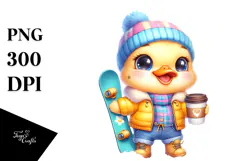 Vibrant Smiling Cute Baby Duck PNG Product Image 1