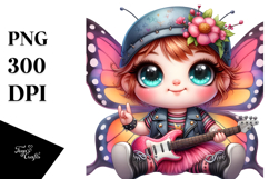 Punk Baby Butterfly with Astronaut Helmet PNG Product Image 1