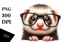 Confused Ferret Portrait | Clipart Product Image 3