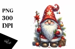 Detailed Christmas Gnome, PNG Product Image 1