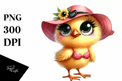Chick Beachwear Funny Goofy Smile | Sublimation | Clipart Product Image 1