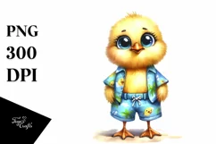 Chick Beachwear Funny Goofy Smile | Sublimation | Clipart Product Image 1