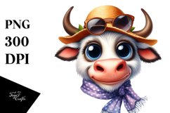 Expressive Contempt Ox Sun Hat Clipart Product Image 3