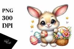 Easter Bunny Egg Flower, Clipart |T-shirt, Mug PNG Product Image 8