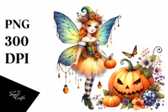 Vibrant Fairy Pumpkins | Halloween Clipart Product Image 3