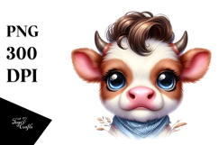 Cute Energetic Cow PNG Product Image 1
