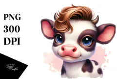 Cute Baby Cow PNG Product Image 1
