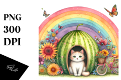 Colorful Cat House | Fantasy Illustration Product Image 1