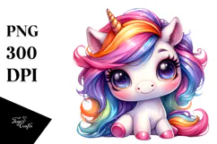 Cute Unicorn with Cool Haircut and Expressive Face, Funny Product Image 1